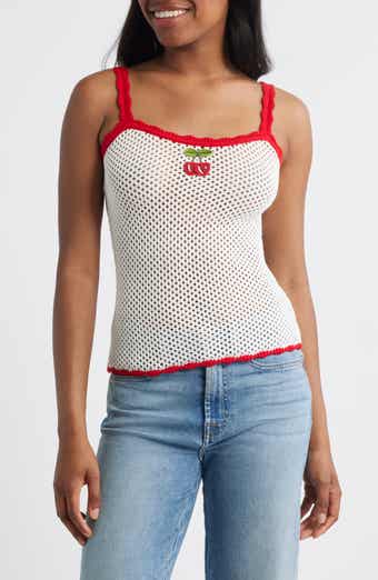 WAYF x Styled by COCO! Marcie Embroidered Open Stitch Camisole
