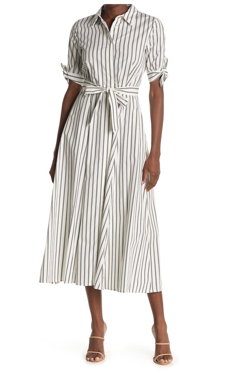 Calvin Klein Stripe Maxi Shirt Dress, Main, color,