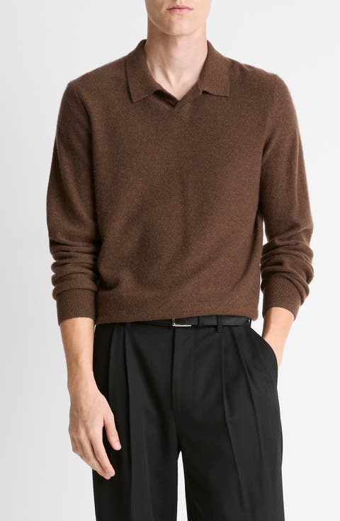 Boiled Cashmere Johnny Collar Sweater