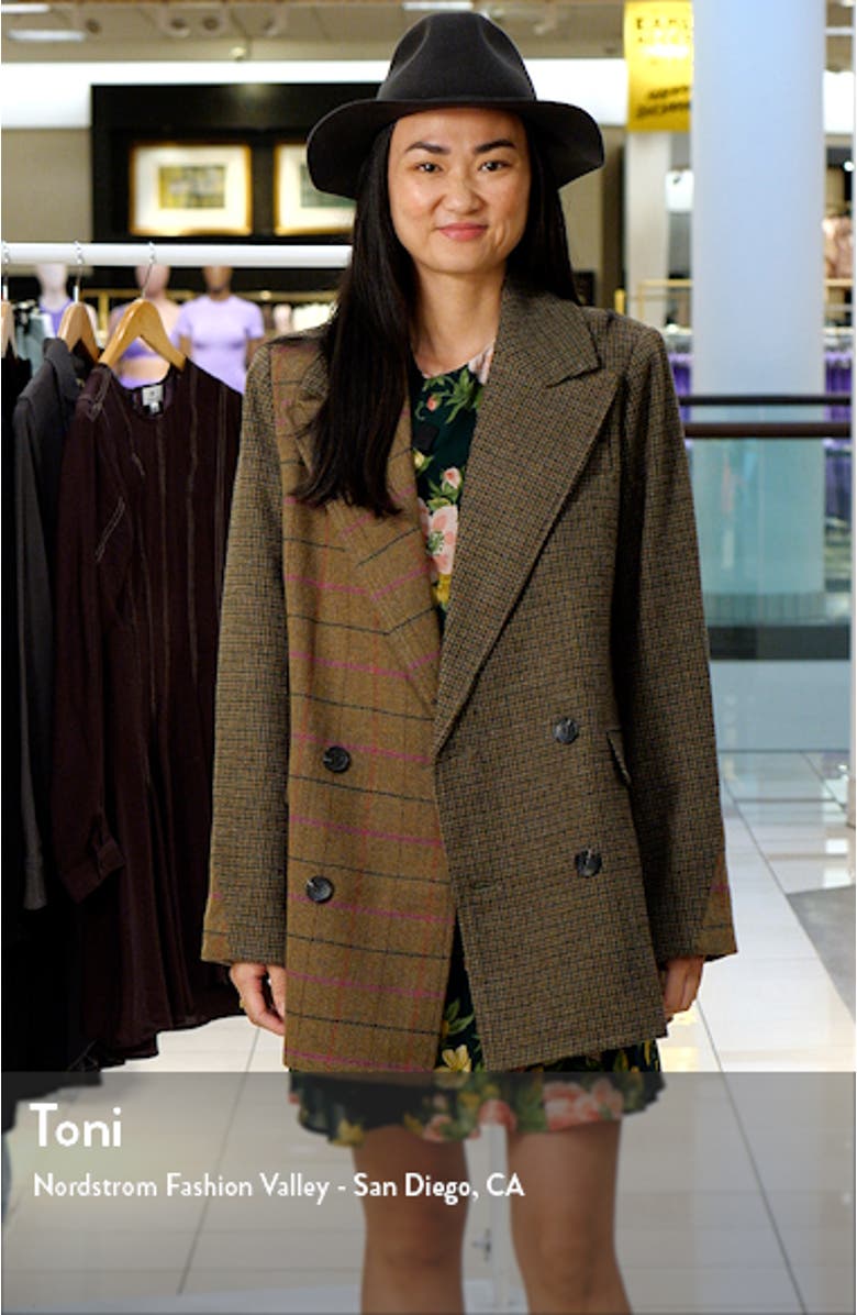 Patchwork Double Breasted Blazer, sales video thumbnail