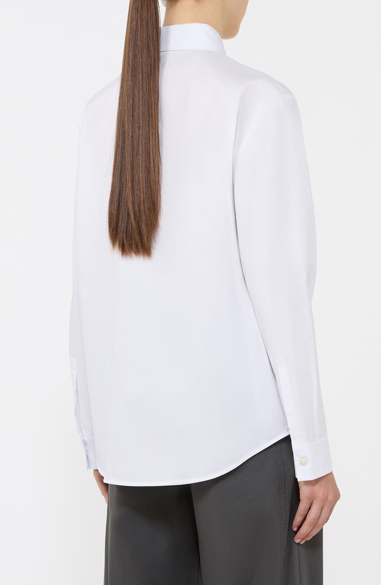 MM by Max Mara Veloce Cotton Shirt, Alternate, color, Optical White