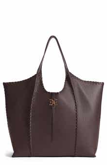 Sam Edelman Sylvia Whipstitched Leather Tote Bag
