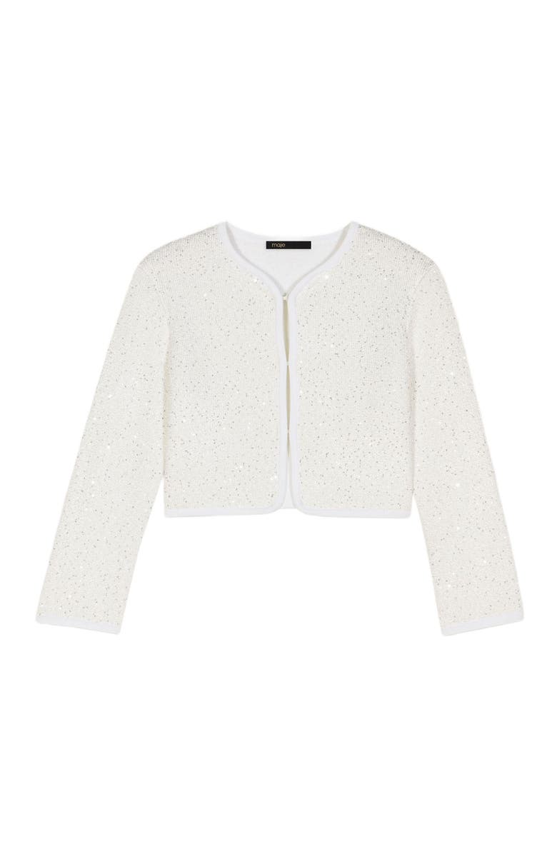 maje Cropped cardigan with rhinestones, Alternate, color, 
