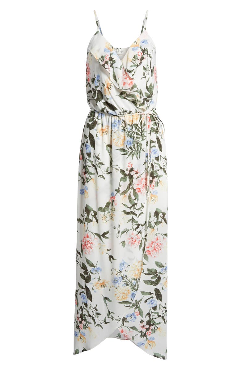 EVERLY Ruffle Wrap Maxi Dress, Alternate, color, 