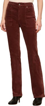 Sanctuary Play Date High Waist Stretch Cotton Corduroy Bootcut Pants