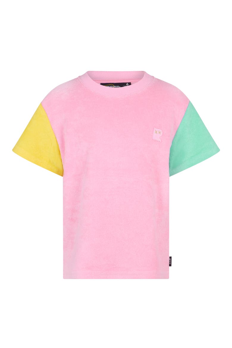 Kids' Color-blocked Terry Tee, Main, color, PINK