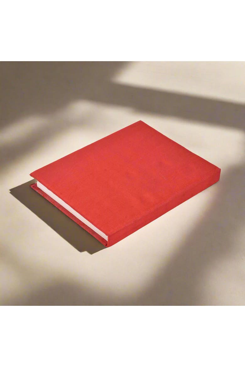 Exquisite Zari Hand-Embroidered Journal, Alternate, color, Red