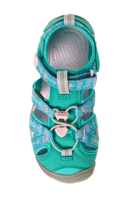 Keen Seacamp Ii Cnx Water Friendly Sandal In Bright Aqua/giggle Pink