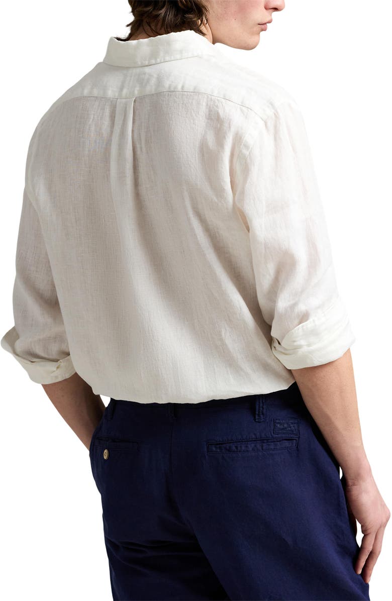 Classic Fit Linen Button-Down Shirt