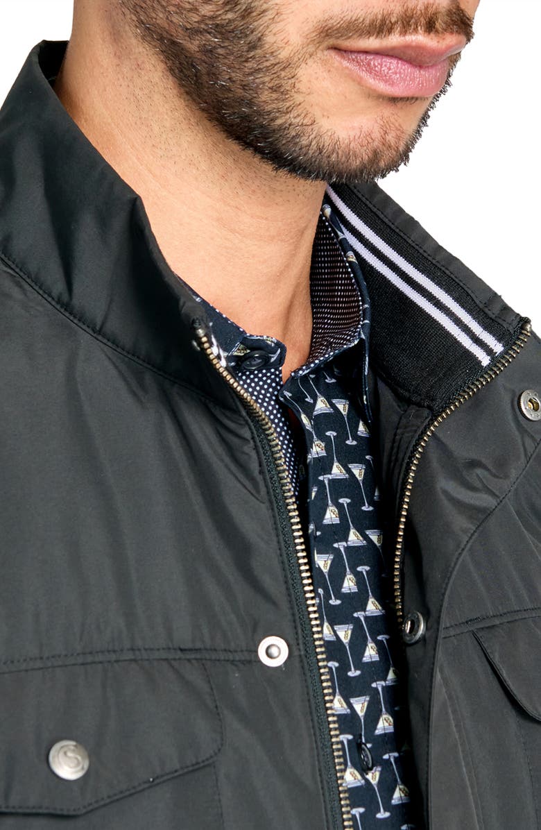 CONSTRUCT Slim Fit Solid Recycled Hybrid Field Jacket, Alternate, color, Black