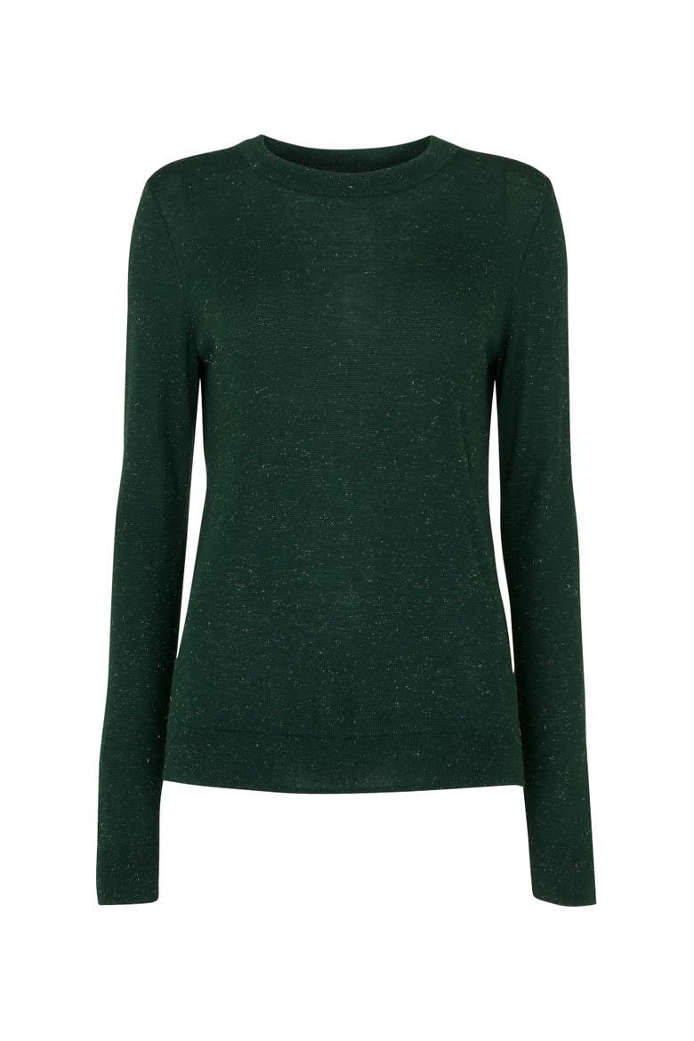 Annie Sparkle Crew Neck Top, Alternate, color, Dark Green