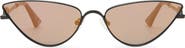 Le Specs The Soiree 60mm Mirrored Cat Eye Sunglasses
