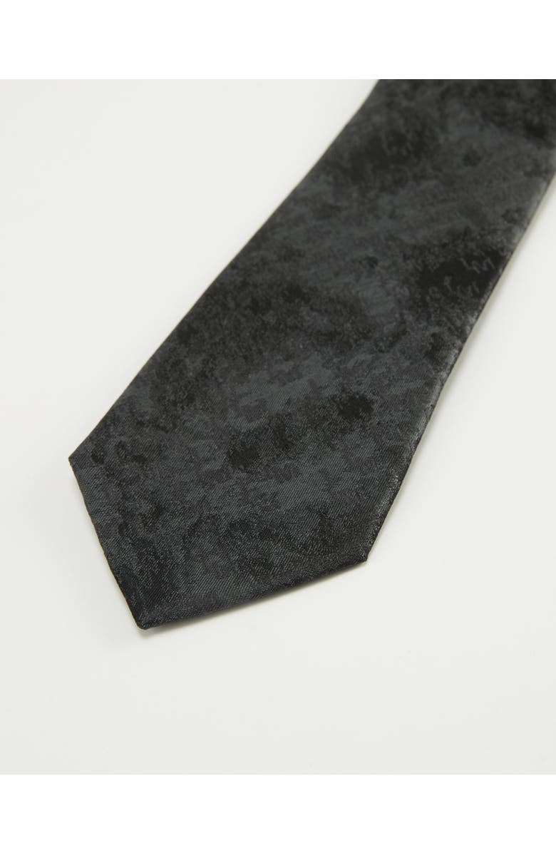 Knottery & Co Marble Cloud Silk Jacquard Tie, Alternate, color, Obsidian