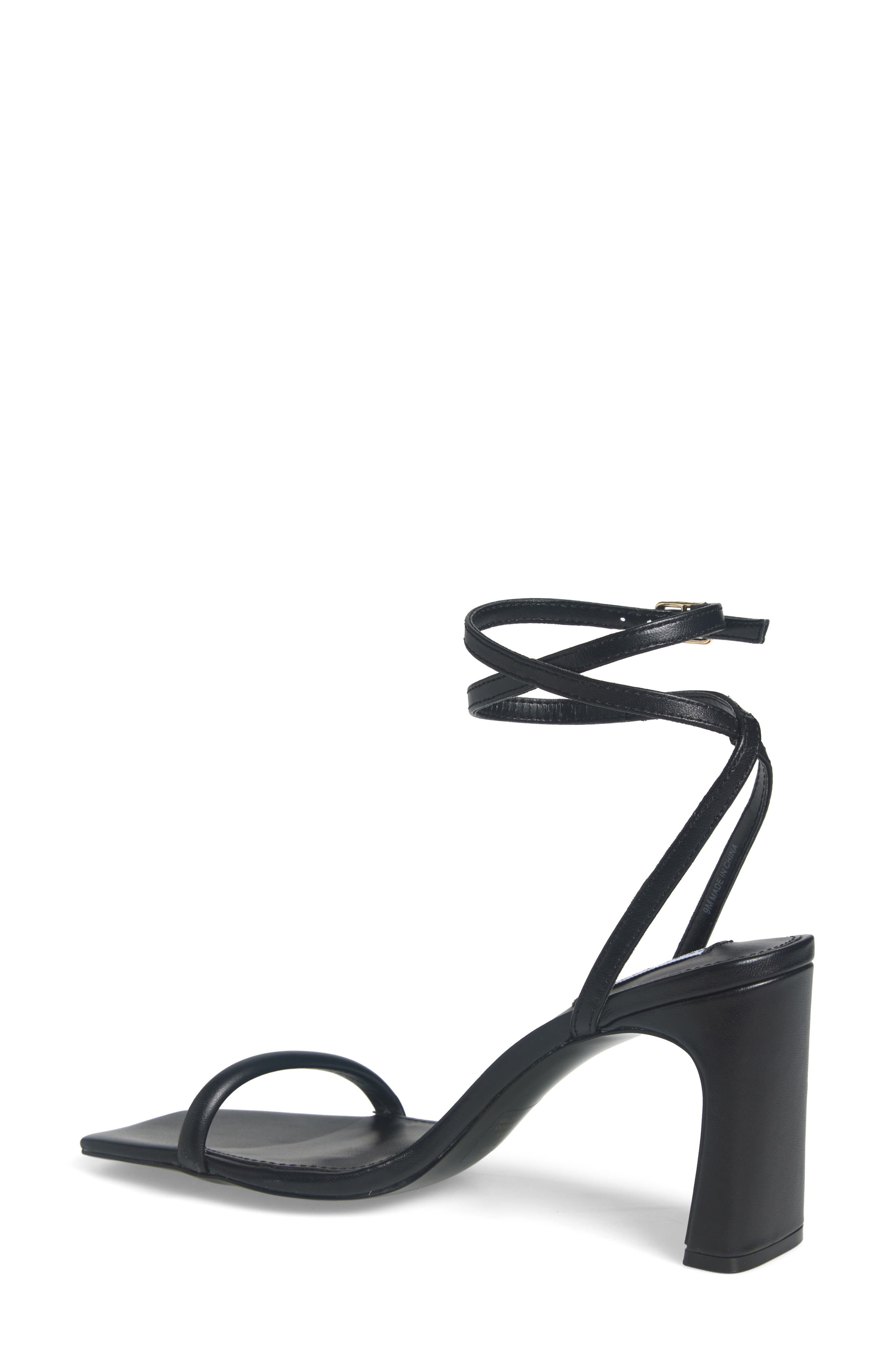 Steve Madden Eryka Ankle Strap Sandal, Alternate, color, Black Leat