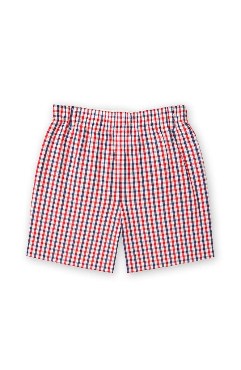 Florence Eiseman Plaid Seersucker Short, Alternate, color, Nvy/White/Red