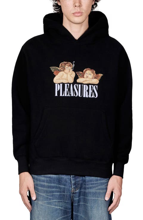 Dynamic Embroidered Cherubs Pullover Hoodie