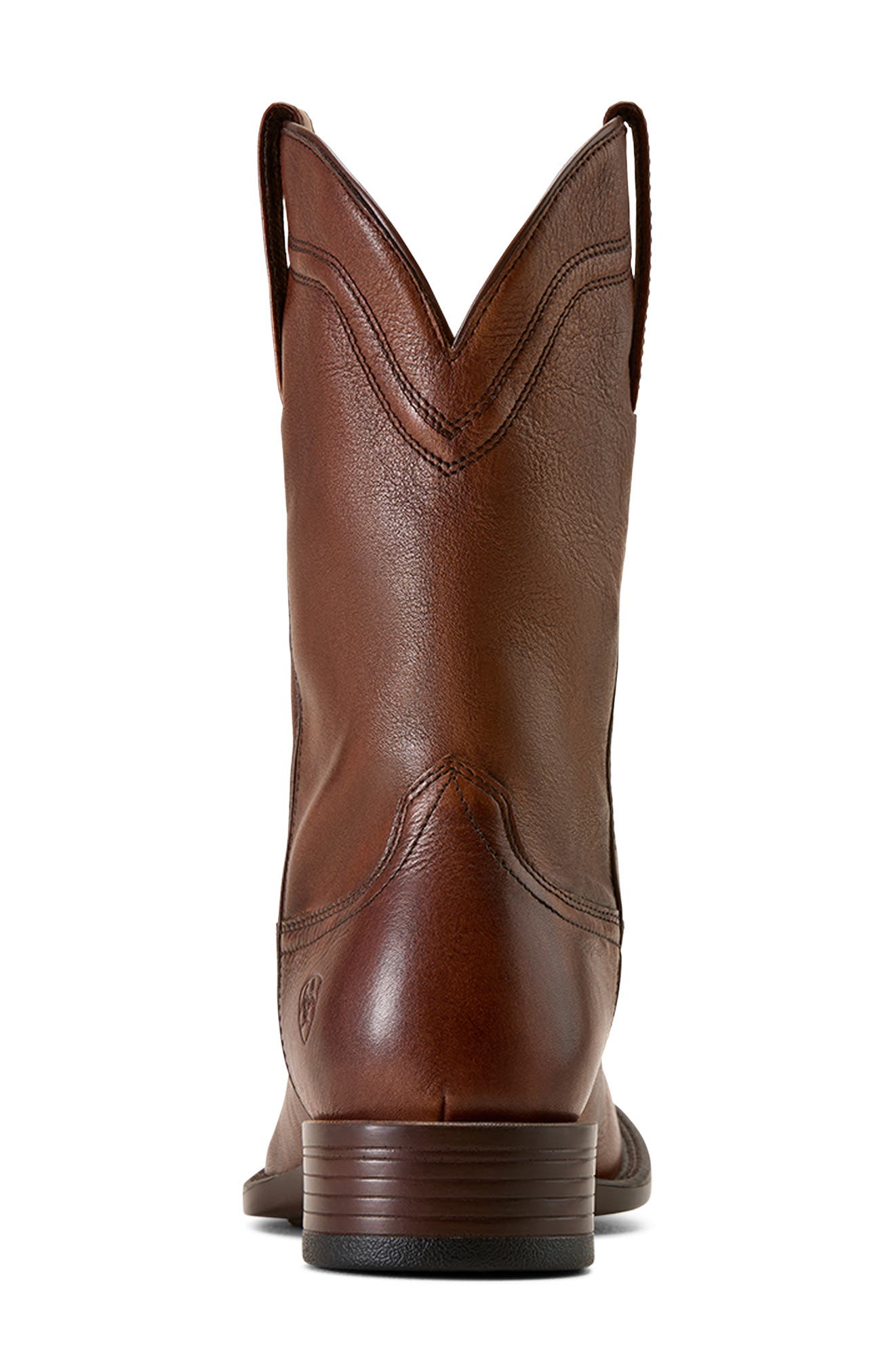 Alden Wide Square Toe Western Boot, Alternate, color, BROWN