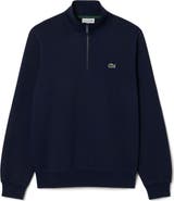 Lacoste Cotton Fleece Half Zip Pullover