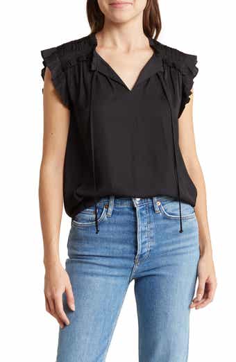DR2 by Daniel Rainn Ruffle Tie Neck Top