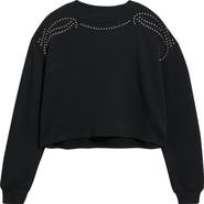 rag & bone Studded Vintage Terry Crop Sweatshirt