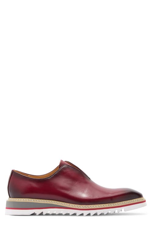 Maison Forte Avalon Wholecut Slip-on In Burgundy