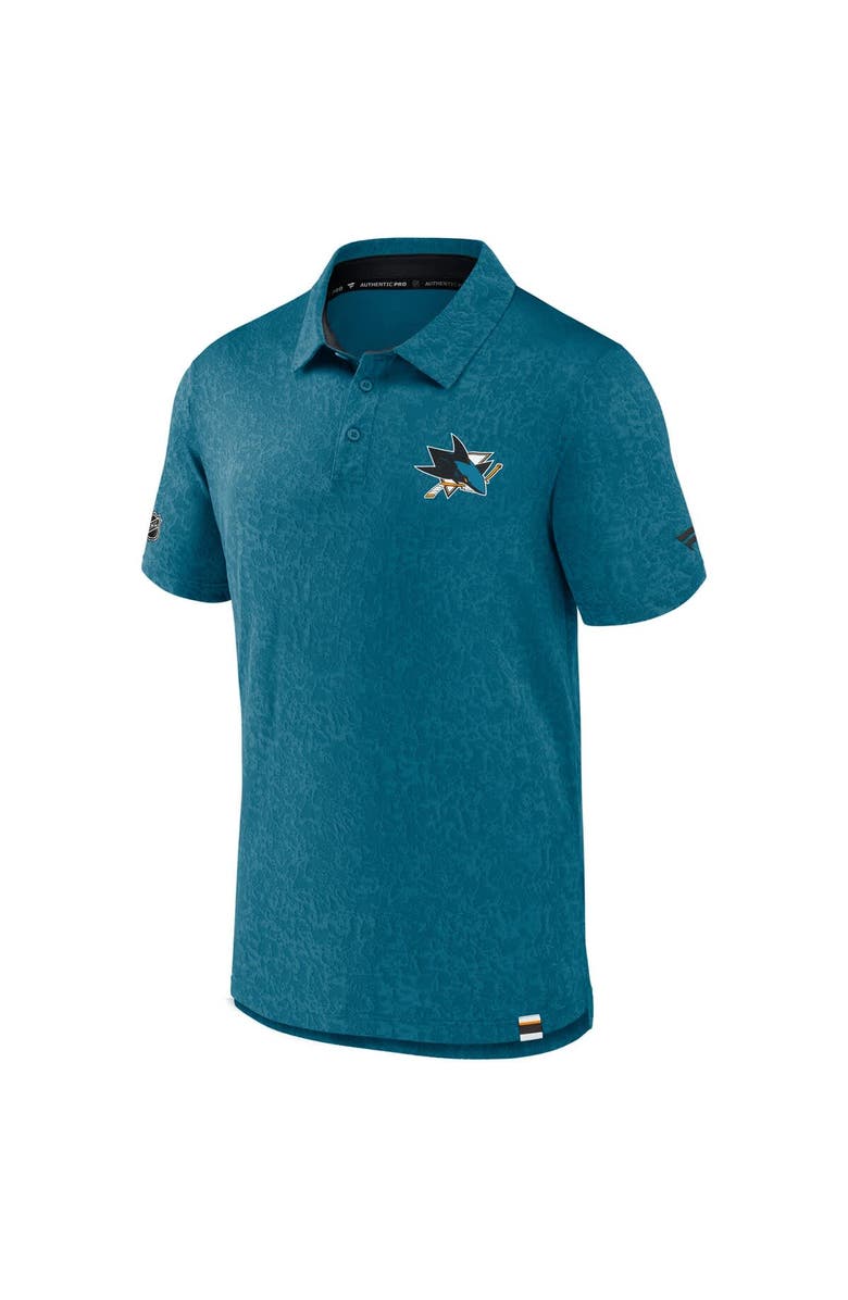 FANATICS Men's Fanatics  Teal San Jose Sharks Authentic Pro Jacquard Polo, Alternate, color, 