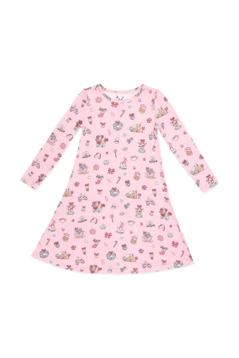 Kids' Candy Cane Lane Long Sleeve Dress, Main, color, Candy Cane Lane