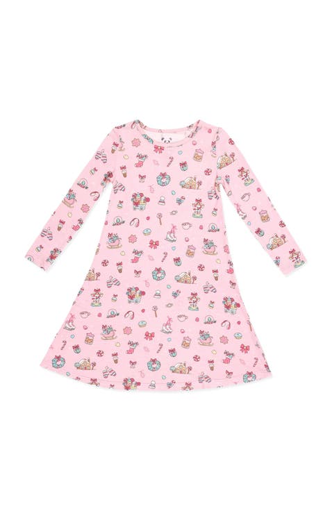 Kids' Candy Cane Lane Long Sleeve Dress
