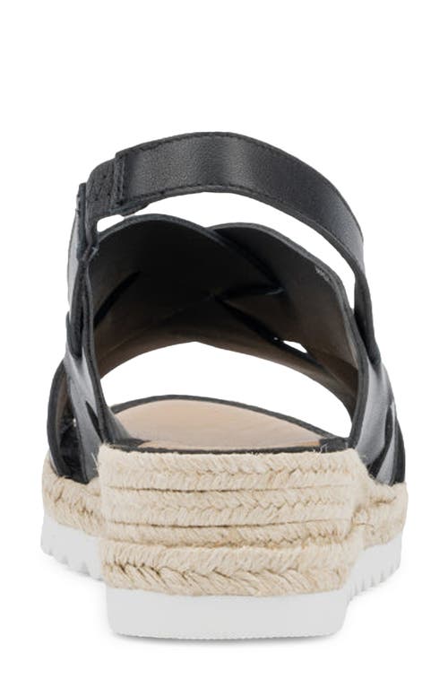 Aquatalia Amaya Water Repellent Slingback Espadrille Wedge Sandal In Black