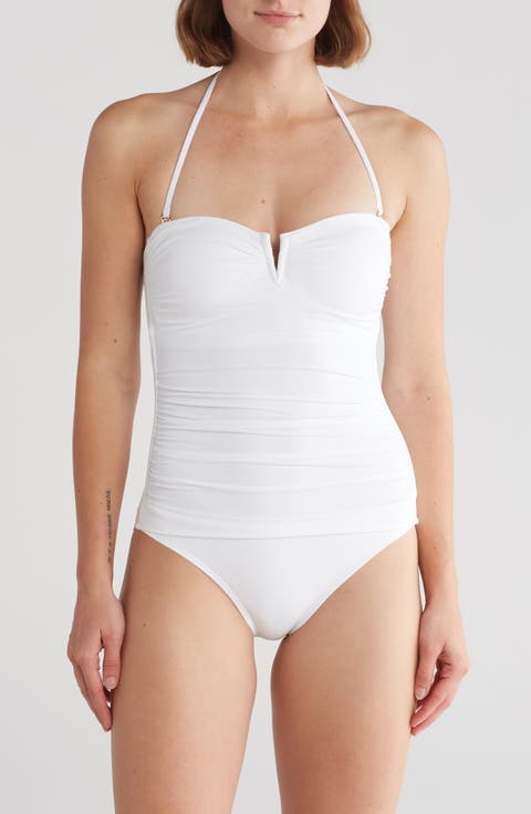 V-Wire Bandeau One-Piece Swimsuit