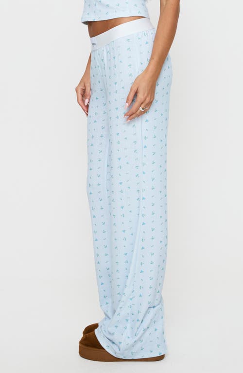 Princess Polly Lullabies Pointelle Pajama Pants In Blue