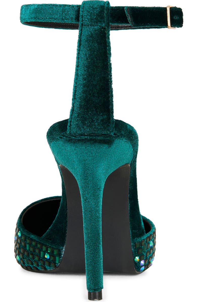 AZALEA WANG Waraia Ankle Strap Pointed Toe Pump, Alternate, color, Emerald