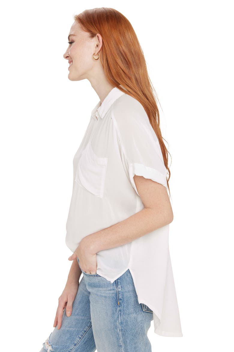 Paige Button-Up Shirt, Alternate, color, WHITE