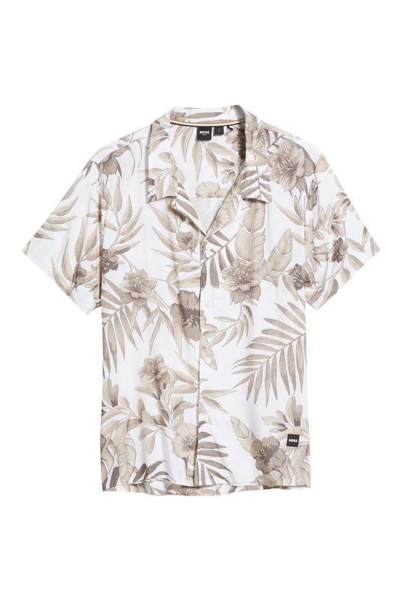 Beach Camp Shirt, Alternate, color, NATURAL/ WHITE