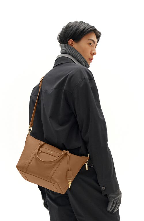 Maison De Sabre Small Leather Weekender Bag In Brown