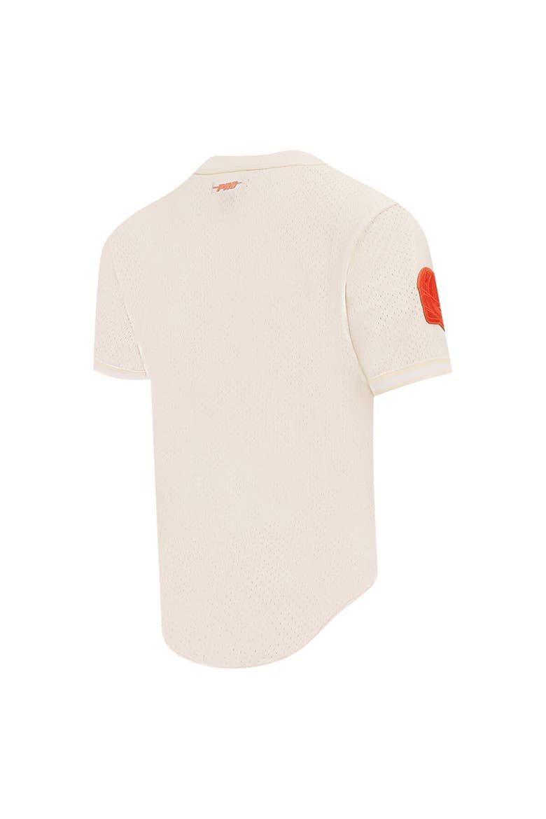 Men's Pro Standard Joe Burrow Cream Cincinnati Bengals Name & Number Triple Tonal Button-Up Baseball Jersey, Alternate, color, Cream