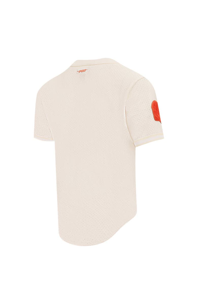 PRO STANDARD Men's Pro Standard Joe Burrow Cream Cincinnati Bengals Name & Number Triple Tonal Button-Up Baseball Jersey, Alternate, color, Cream