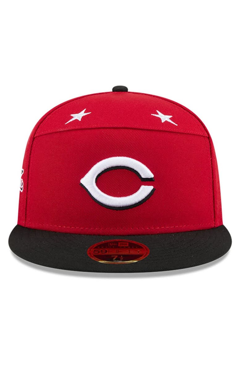 New Era Men's New Era Red/Black  Cincinnati Reds 2025 MLB All-Star Game Side Patch 59FIFTY Fitted Hat, Alternate, color, 