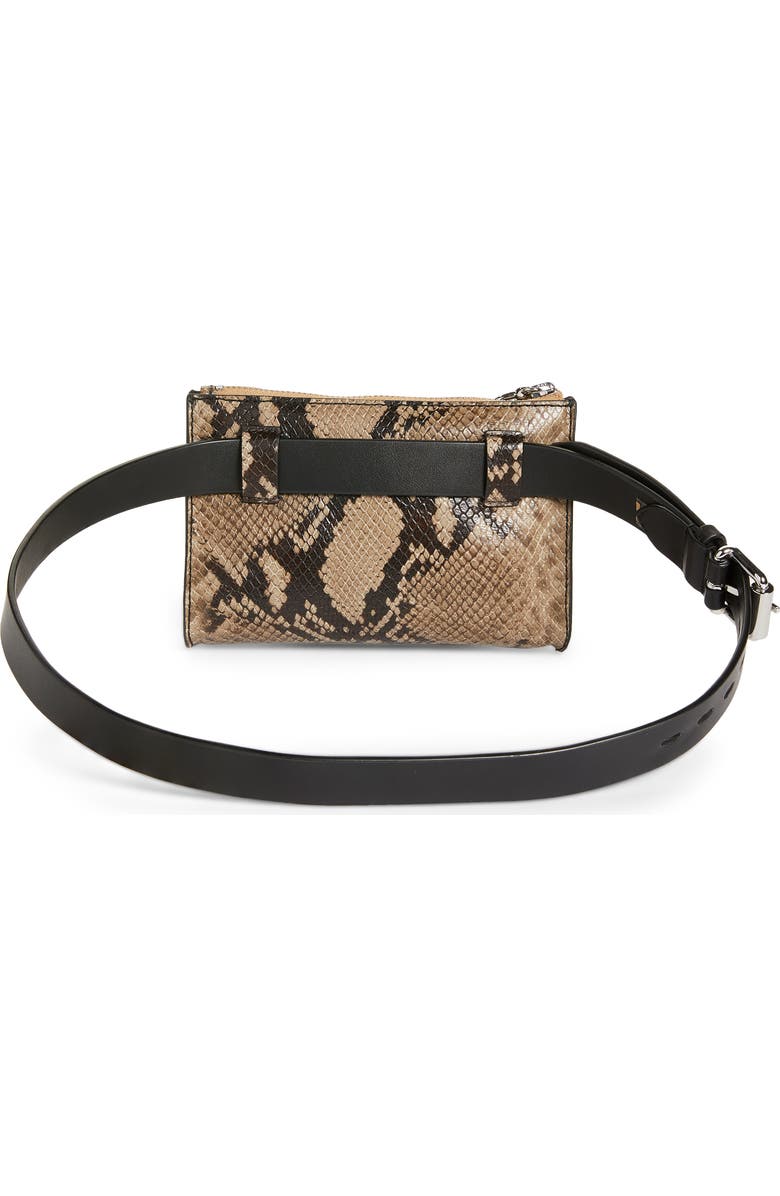 Rebecca Minkoff Snake Print Belt Bag, Alternate, color,