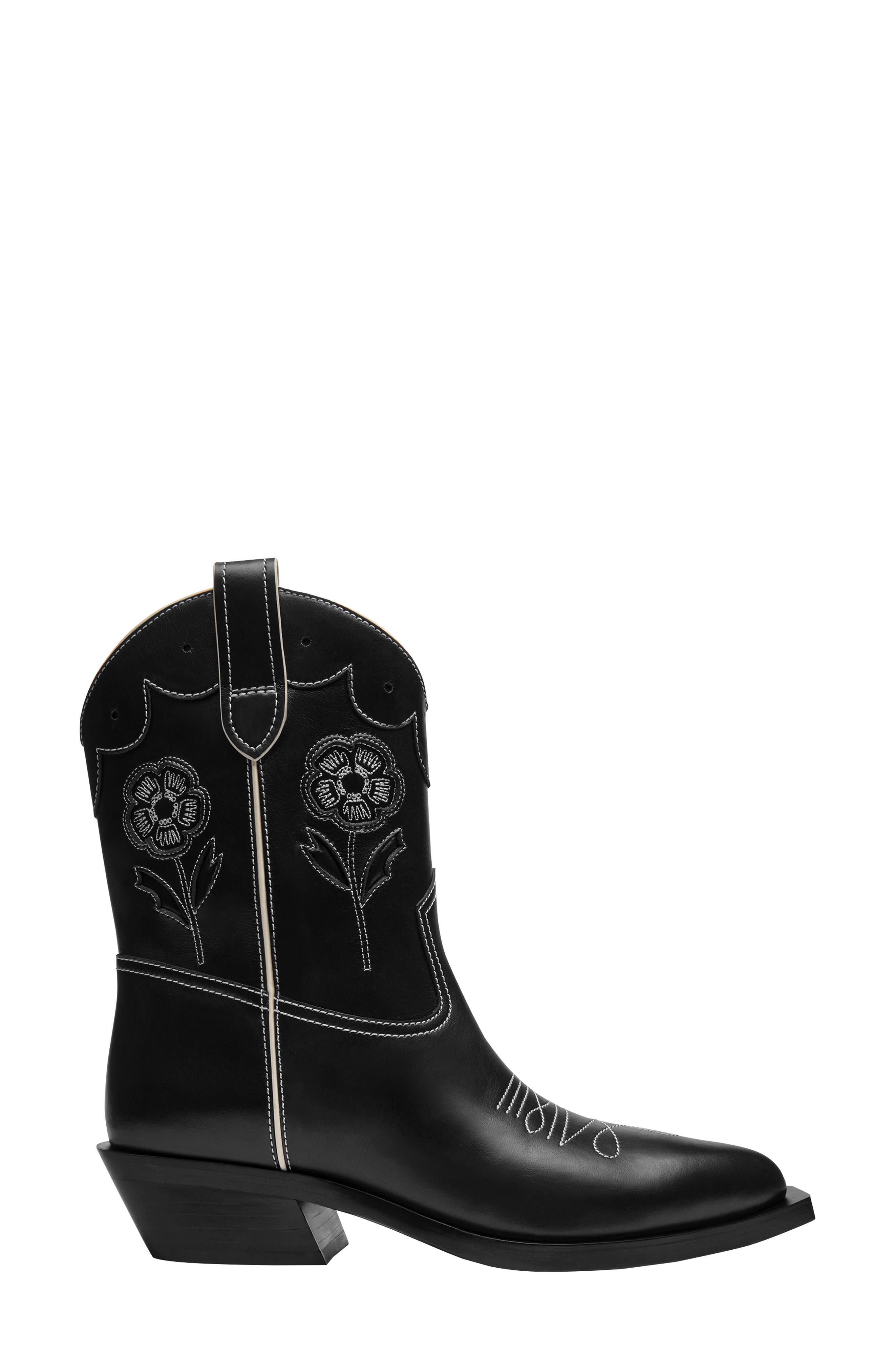 COACH Aria Pointed Toe Western Boot, Alternate, color, 