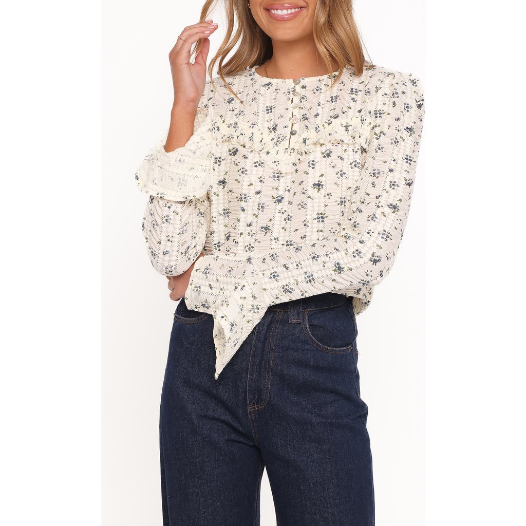 Petal And Pup Petal & Pup Dria Floral Ruffle Detail Top In White
