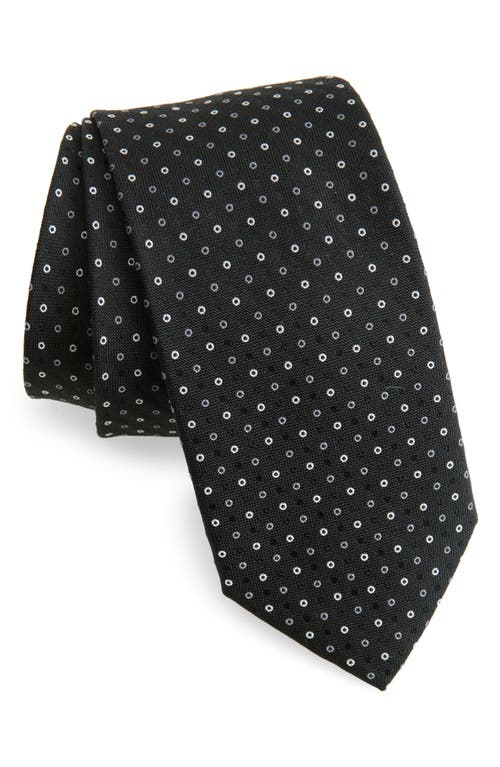 Nordstrom Korda Neat Dot Silk Tie in Black 