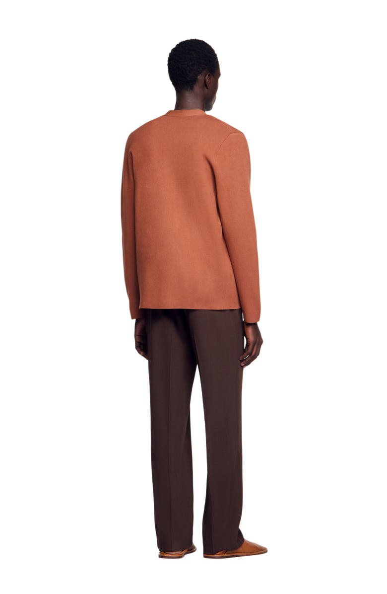 SANDRO Cardigan with flower detail, Alternate, color, 