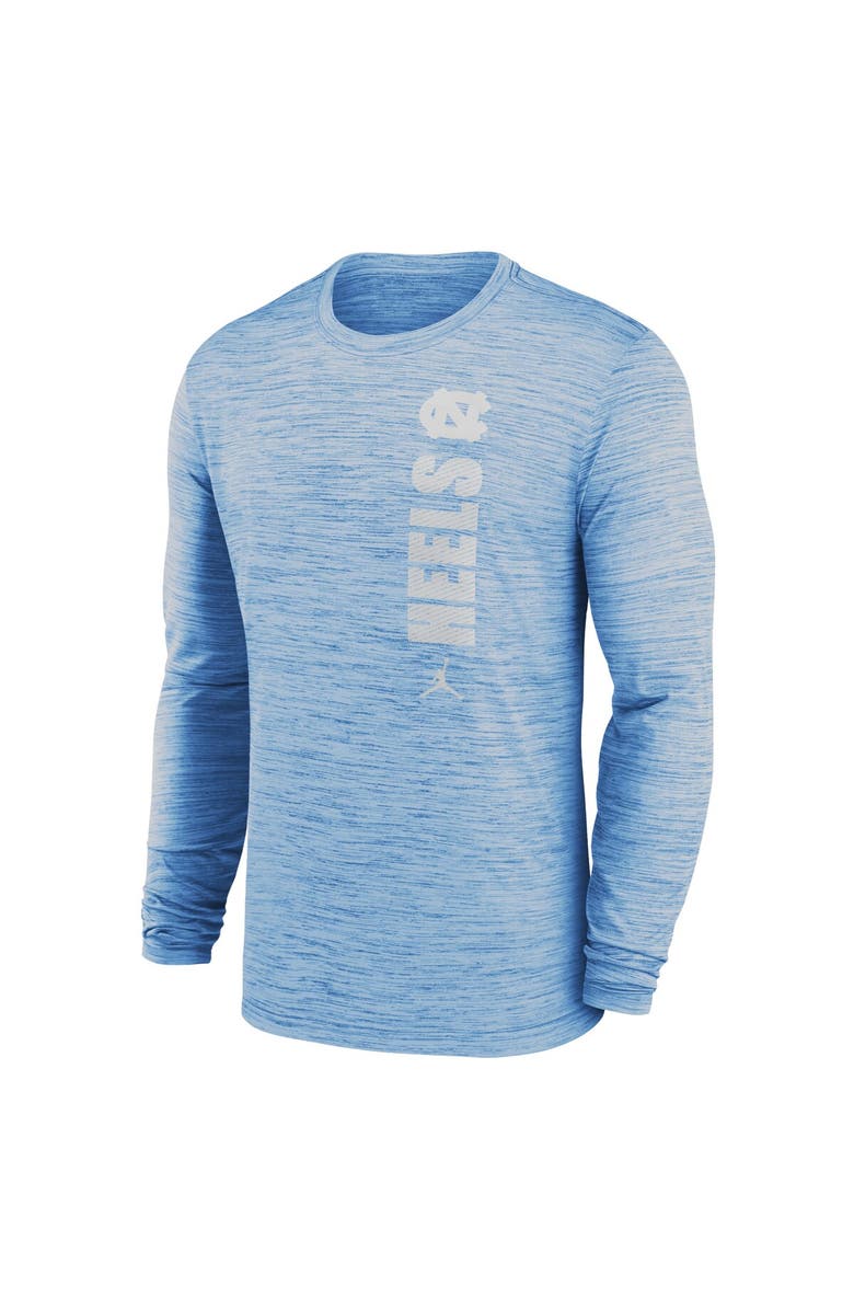 Jordan Brand Men's Jordan Brand Carolina Blue North Carolina Tar Heels 2024 Sideline Velocity Performance Long Sleeve T-Shirt, Alternate, color, Light Blue