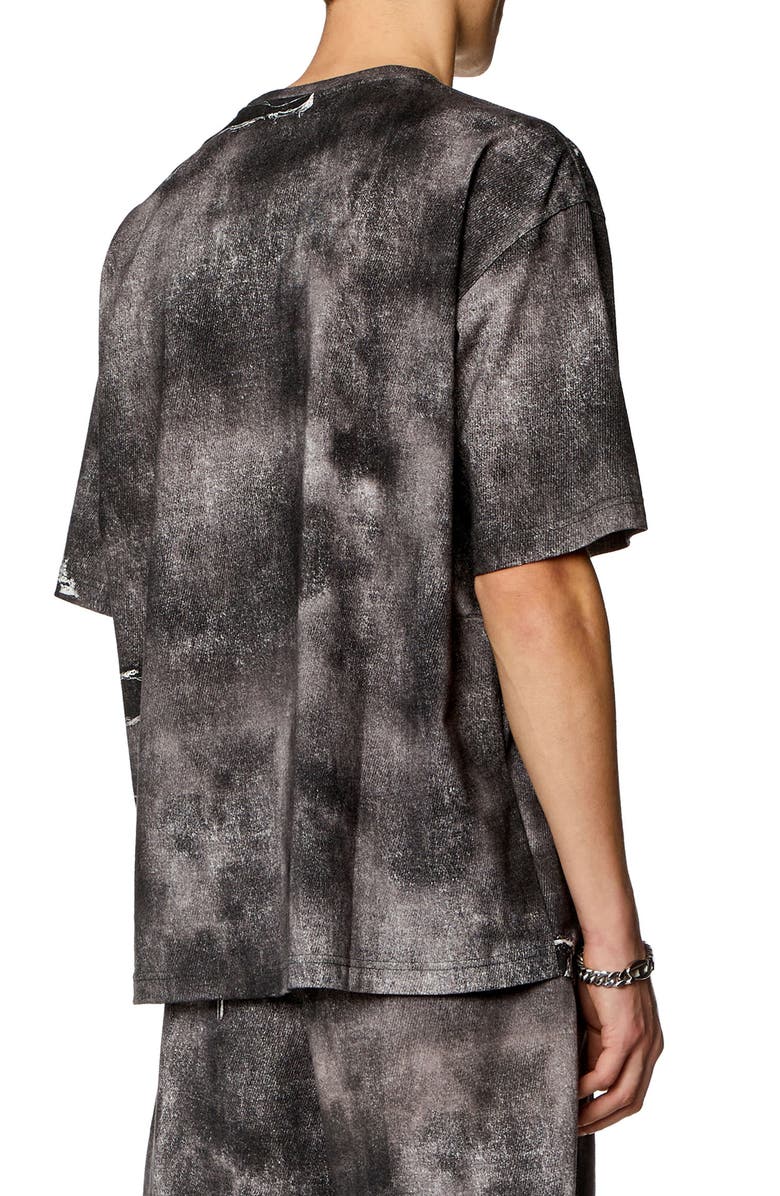 DIESEL<sup>®</sup> T-Wash-N2 Loose Fit Trompe L'Oeil Denim Print T-Shirt, Alternate, color,