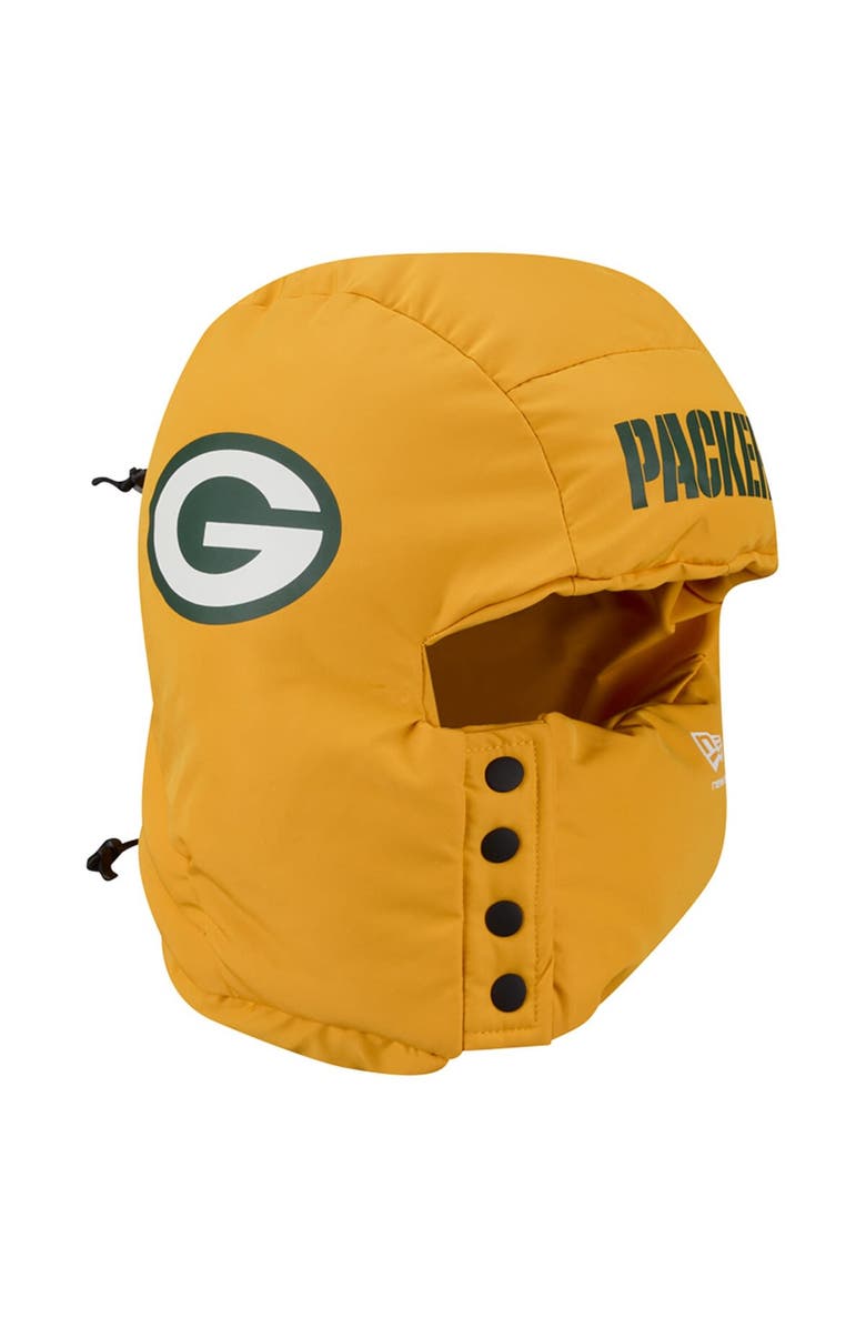 New Era Men's New Era Gold Green Bay Packers Puffer Balaclava, Main, color, Gold