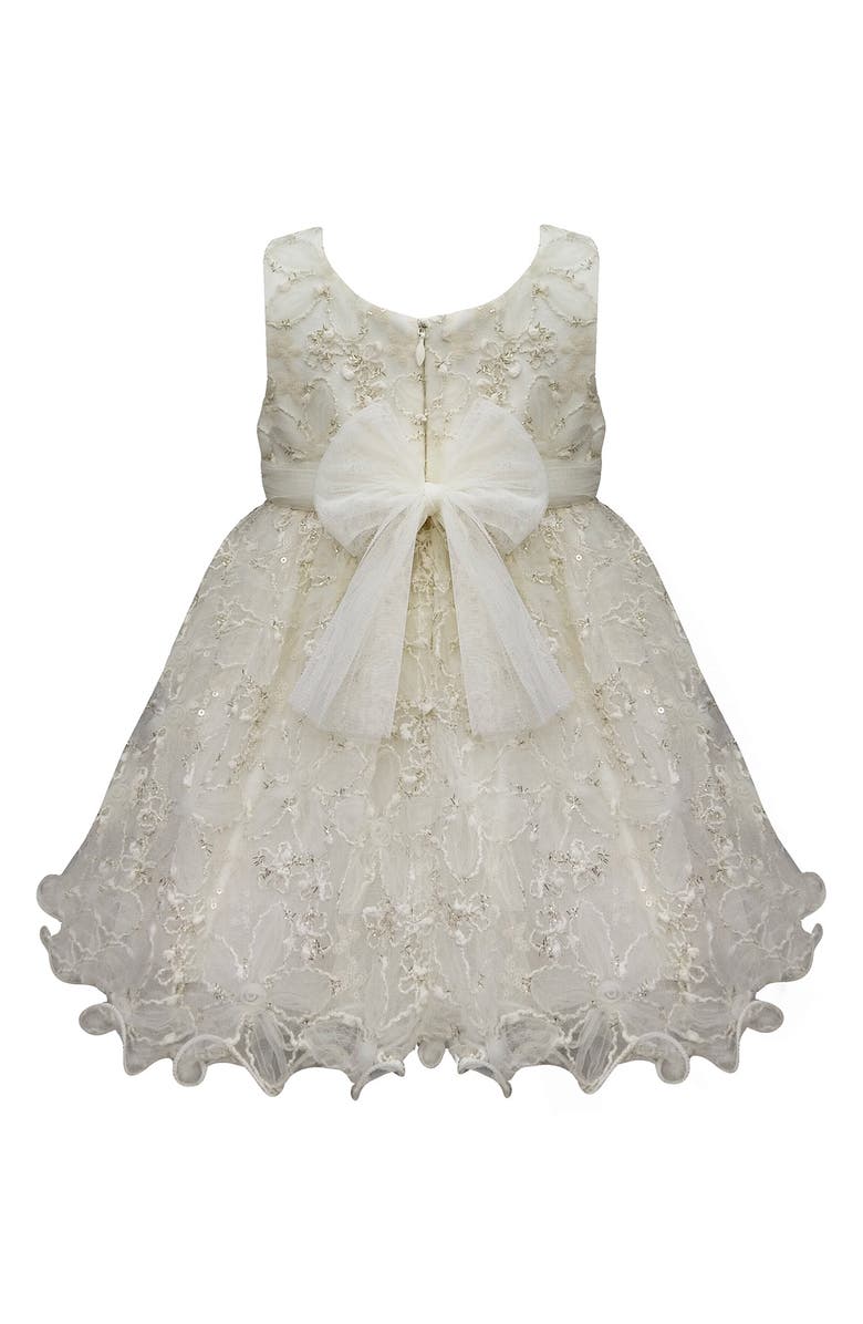 AMERICAN PRINCESS Candlelight Floral Lace Dress & Bloomers, Alternate, color, Candlelight