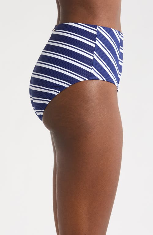 Sea Level Biarritz Panelled High Waist Bikini Bottoms In French Navy