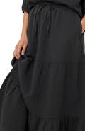 Pact Organic Cotton Coastal Double Gauze Tiered Maxi Skirt