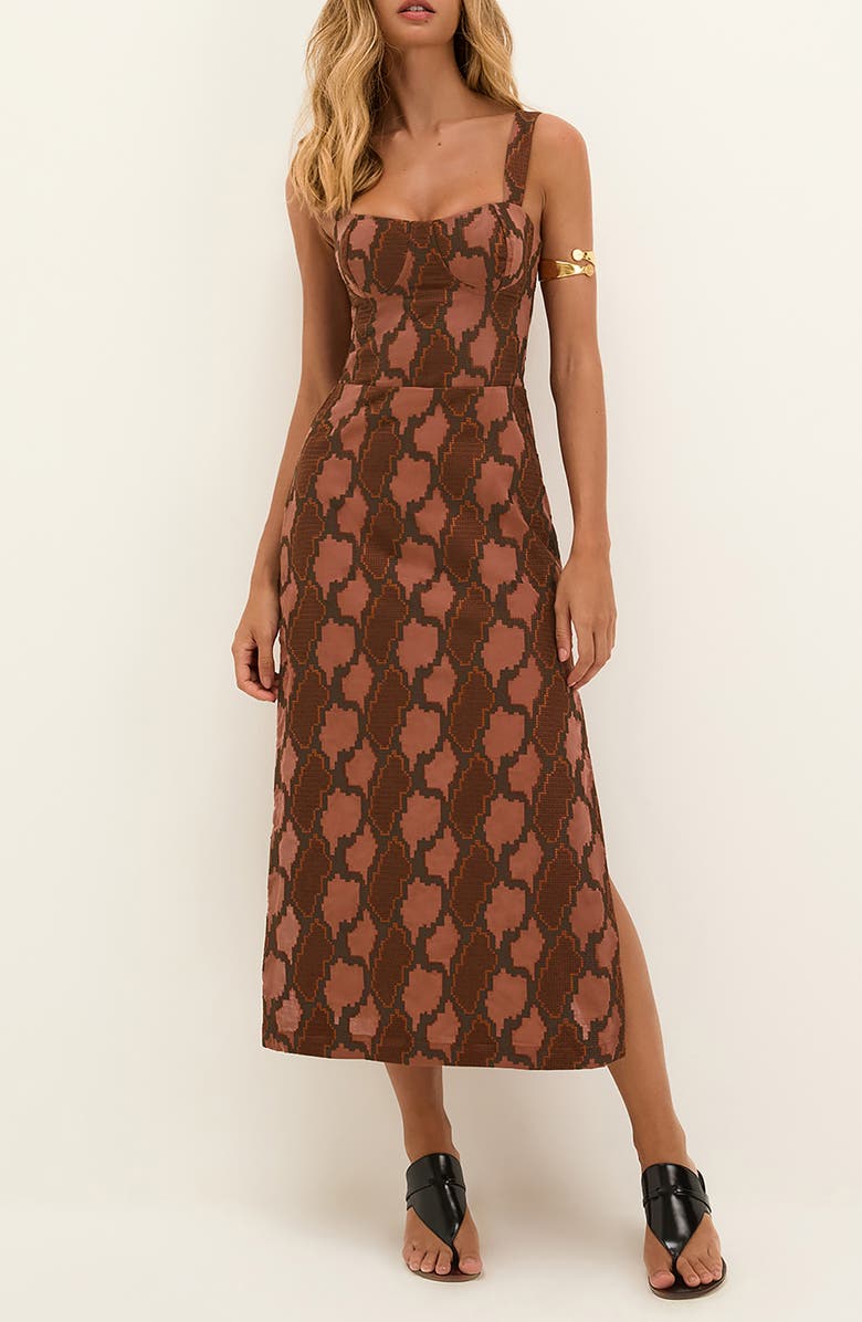 ViX Paula Hermanny Coen Cover-Up Sundress, Main, color, Brown